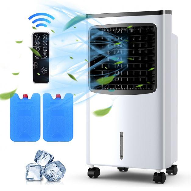 CLIMATISEUR D\'AIR MOBILE 4 EN 1 AVEC TÉLÉCOMMANDE 75 WATTS MINUTERIE 7,5H RÉSERVOIR EAU 8L 20_0006207_0