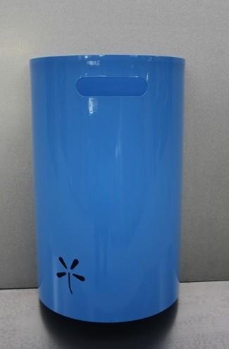 CORBEILLE URBAINE EN MÉTAL DEMI-LUNE - DESIGN SOIGNÉ - TÔLE ACIER ANTIRAILLE - 20L OU 40L_0