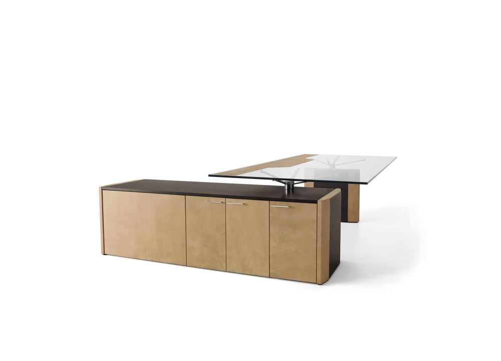 De_symetria - Bureaux de direction par i 4 Mariani - Design avec cristal, cuir et bois_0