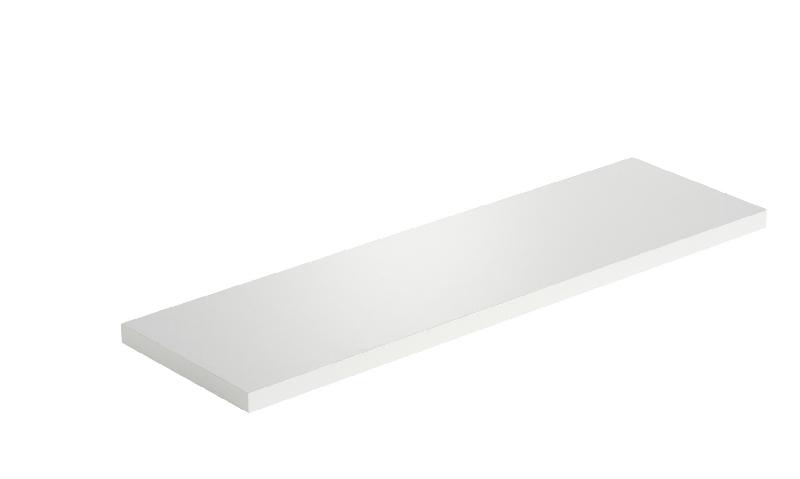 Étagère murale blanc - MDF - L.60 x P.18 cm - Épaisseur 18 mm - Fixation invisible_0