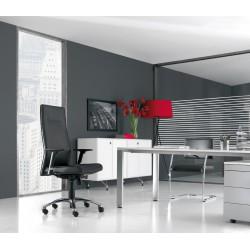 Fauteuil de direction en cuir Foster - haut dossier fixe - Sokoa - 2 coloris disponibles_0