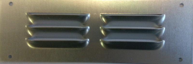 Grille d'aération en aluminium anodisé - 5 x 14 cm - Intérieur et extérieur, anti-insectes_0