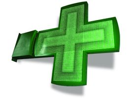 La HD 4000 - Enseigne pharmacie double face avec surface éclairée 900 x 900 mm - 4000 diodes et animations 3D HD_0