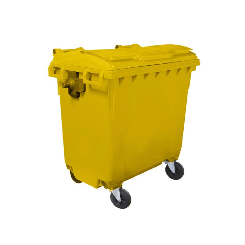 Lot de 5 bacs roulants 4 roues premium 770L - Ergonomique et recyclable avec code couleur pour tri sélectif_0