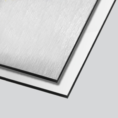 Plaque en dibond argent brossé 3 mm - Panneau rigide pour communication durable_0