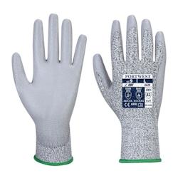 Portwest - Gants anti coupures de niveau B avec paume enduit PU lisse Gris Taille 11 - 5036146007509_0