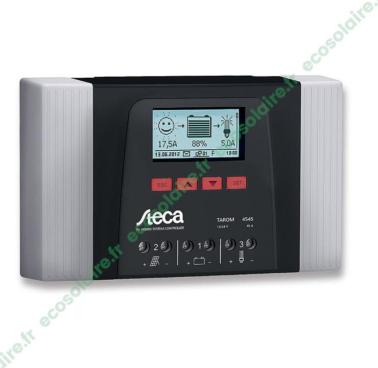 Régulateur solaire STECA TAROM 4545-48 - 45A 12-24-48V - Programmable avec écran graphique_0