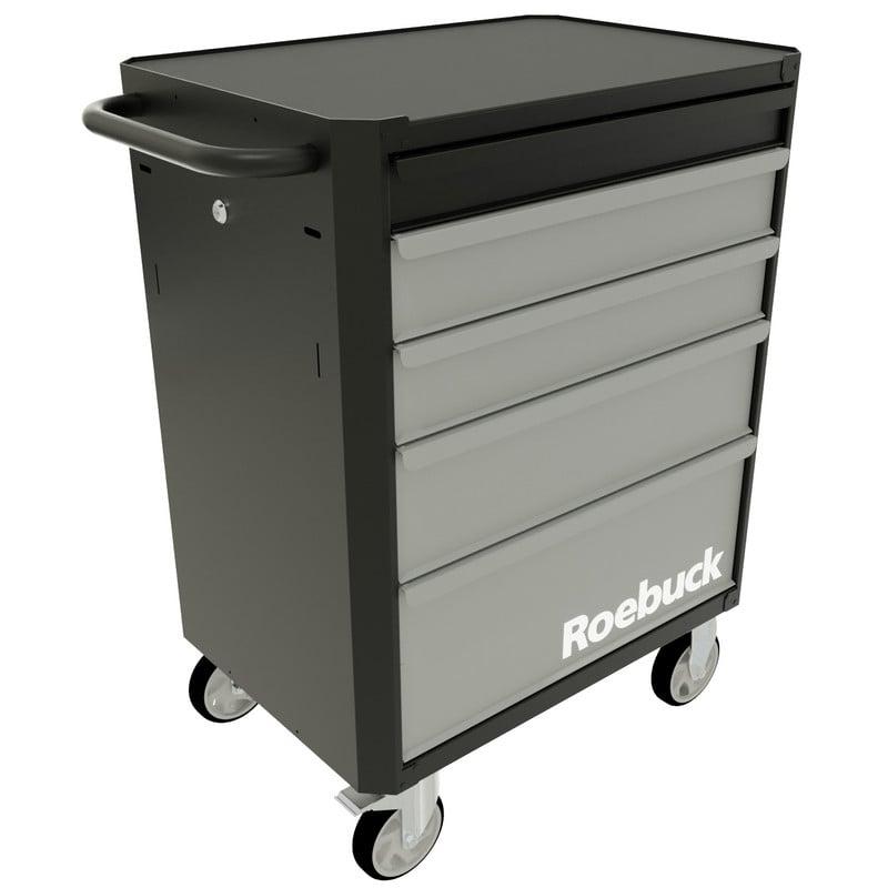 Servante 5 tiroirs noir/gris - ROEBUCK | 893459_0