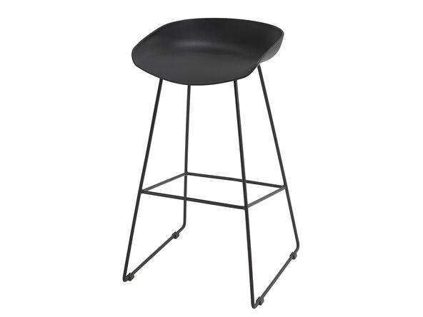 Tabouret haut Alma avec structure fil en métal noir_0