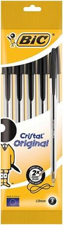 STYLO BILLE BIC CRISTAL NOIR (VENDU PAR 5)