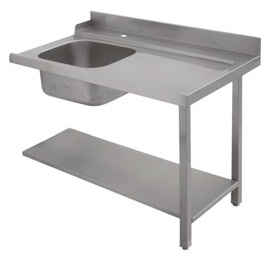 Table d'entrée droite avec évier à gauche pour lave-vaisselles à traction de paniers, l=1500 mm - Z/E75457_0