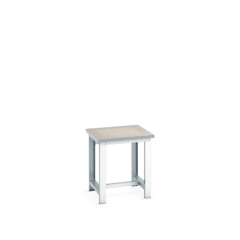 Desserte Fixe Cubio Lino - Ossature Acier - 750x750x840 mm - RAL 7035_0