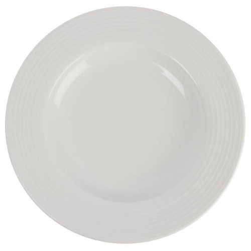 ASSIETTES À PÂTES EN PORCELAINE BLANCHES LINEAR OLYMPIA Ø 310 MM - LOT DE 6