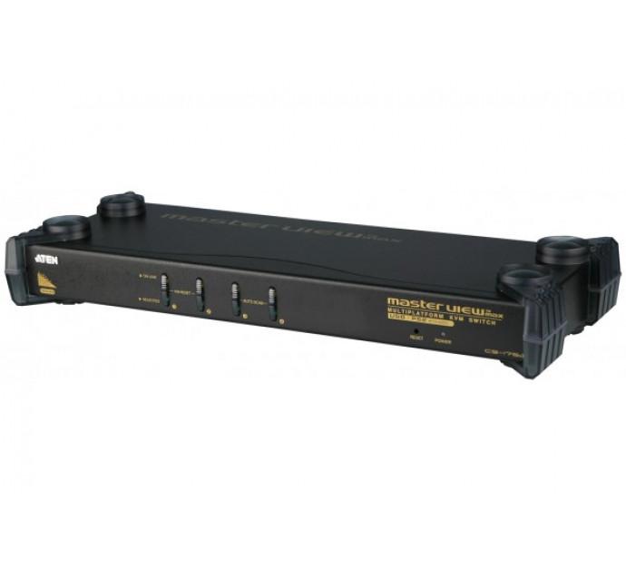 Aten CS1754 - KVM rackable VGA/PS2 & USB 4 ports avec fonction audio et contrôle jusqu'à 64 serveurs_0