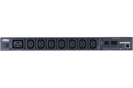 ATEN PE8208G - Déport KVM en rack 1U avec 7 prises IEC 13 + 1 prise C19 et protection contre surtensions_0