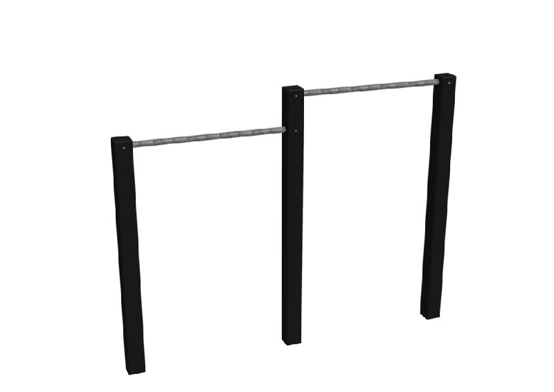 Barres fixes basses (2 Hauteurs) - Espace Renard fabricant et installateur - Plastique recyclé, bois et différentes essences - Réf : 9221PR_0