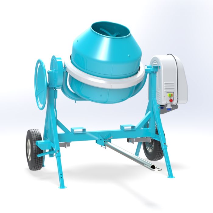Bétonnière C 360 TT - Omaer - capacité cuve 350L - moteur électrique 2HP_0
