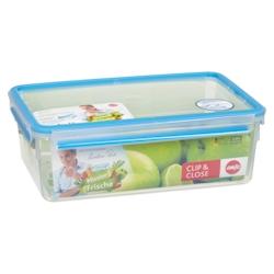 EMSA boite rectangulaire 5.5l clip & close - Emsa 550 cl Transparent Rectangle Plastique 32.7x22.7 cm - bleu plastique polypropylène 604892_0