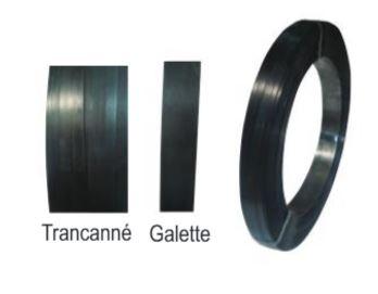 Feuillard acier FEUA19X0,5X57K - laqué noir trancané, épaisseur 0,5mm, résistance 550kg_0