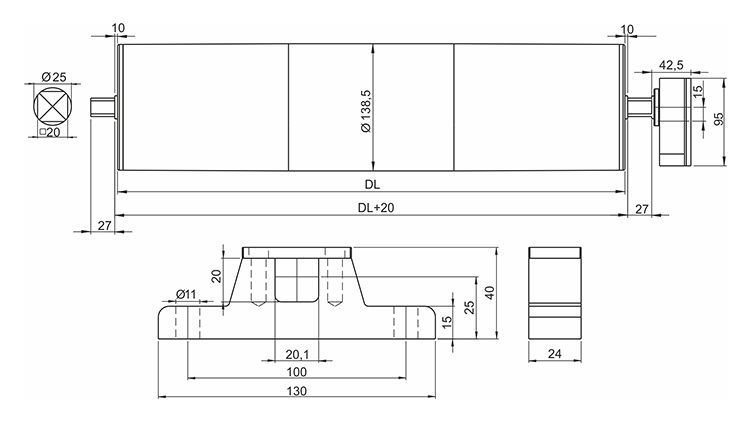 G138 - Tambours moteurs Gesto Drum Motors - vitesse 0.16 à 2.50 m/s - moteur asynchrone à cage d'écureuil_1