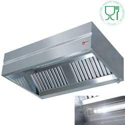 Hotte murale Kubo KUP1611 - Inox AISI 304 - Filtres à labyrinthes et éclairage IP65_0