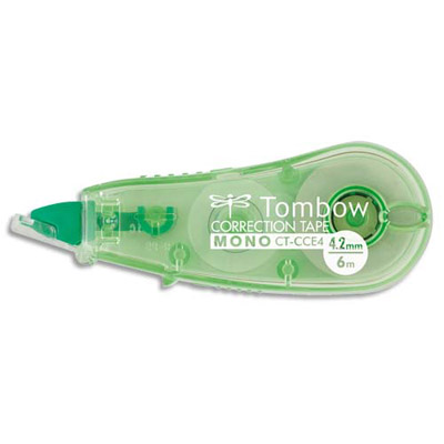 MINI ROLLER DE CORRECTION MICRO TOMBOW COMPACT - 4,2 MM X 6 M - CORPS COLORIS TRANSPARENT