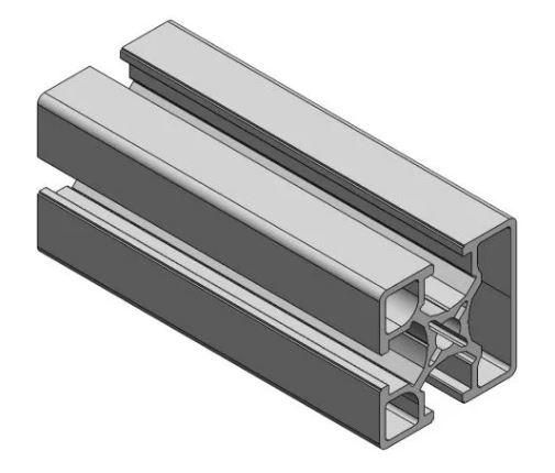 Profilé aluminium 40×40 1 face fermée_0