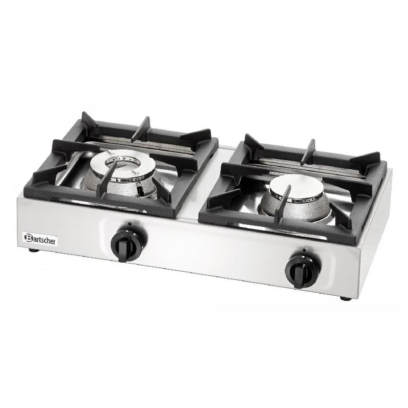 Réchaud inox à gaz 2 feux, 11 000 W, GAZ_0