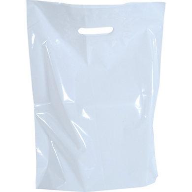 Sac en plastique à poignées découpées renforcées 35 x 45 x 5 - PEBD 50 microns - Marque Cenpac_0