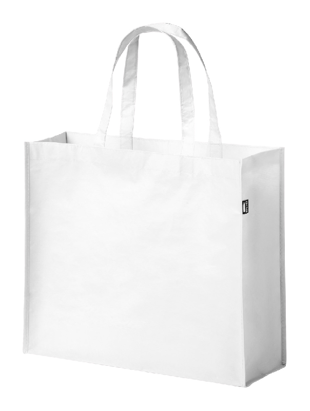 Sac shopping laminé en RPET - anses courtes et soufflet - 105 g/m² - labélisé RPET_0