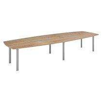 Table modulable Frégate 14 personnes chêne naturel piétement aluminium_0