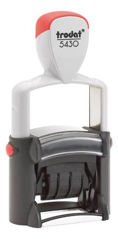 TAMPON DATEUR PERSONNALISABLE PROFESSIONAL LINE 5430 TRODAT EMPREINTE BICOLORE - 2 LIGNES + DATE