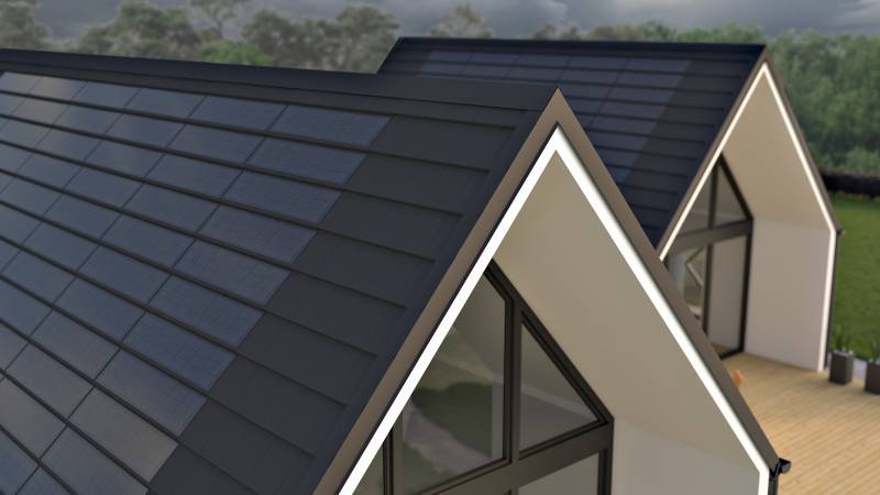 Tuile métallique photovoltaïque pour toiture - Metrotile eQUBE® - système intégré et esthétique_0
