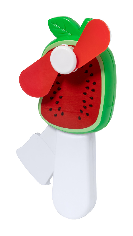Ventilateur pastèque - à presse manuelle - décoration fruitée en plastique ABS - multi-couleurs_0