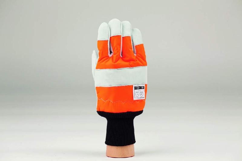 SWS Gants de protection taille 12 - Anti-coupures, pour tronçonneuse, norme EN381-7 - Classe 0-16 m/s_0