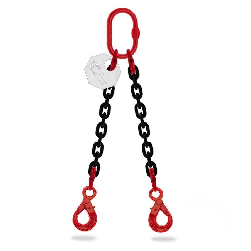 Élingue chaîne 2 brins - diamètre 13 mm - crochet automatique - sans crochet raccourcisseur - ECA21302_0