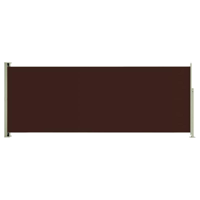 AUVENT PARAVENT STORE BRISE-VUE LATÉRAL RÉTRACTABLE DE PATIO JARDIN TERRASSE BALCON PROTECTION VISUELLE ÉCRAN 117 X 300 CM MARRON 02_0007201_0