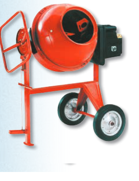 Bétonnière à moteur monophasé avec cuve 165L et malaxage 140L - Lescha SM165S_0