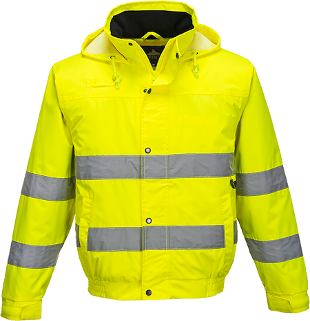 Blouson réfléchissant hi-vis lite jaune S161 - 3XL - bandes réfléchissantes et capuche détachable_0
