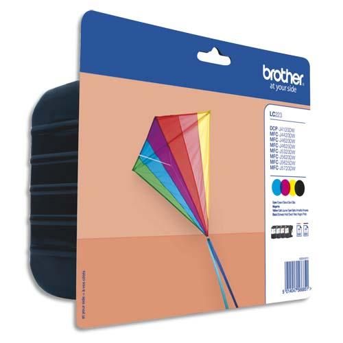 Brother pack 4 couleurs jet d'encre lc223valbp_0