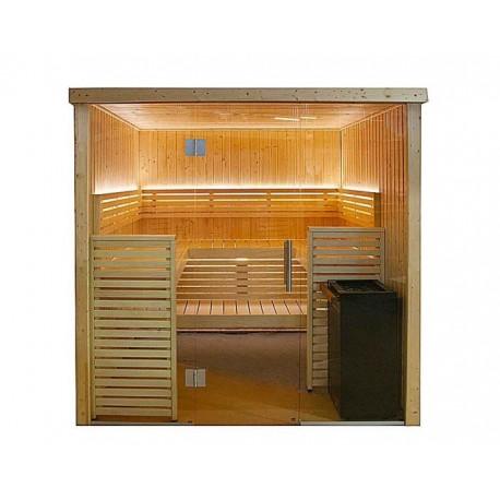 Cabine de sauna Harvia 206 x 203,3 x 202 cm - 3 à 4 personnes - Poêle Vega 8 kW fourni_0