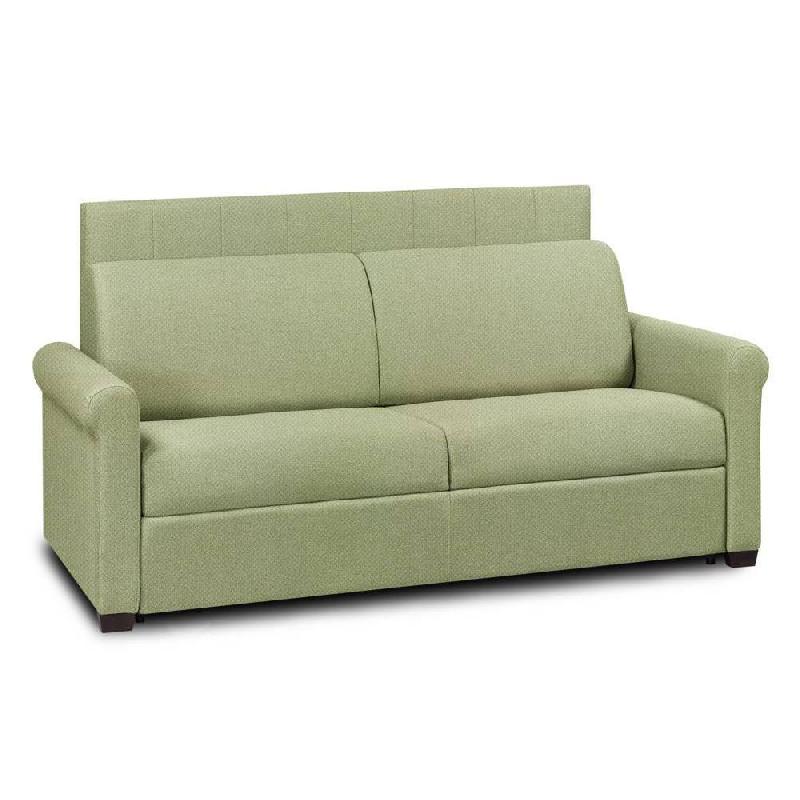 CANAPÉ LIT 4 PLACES OPERA EXPRESS LATTES RENATONISI 160CM MATELAS 16 CM TÊTE DE LIT INTÉGRÉE VELOURS  VERT_0