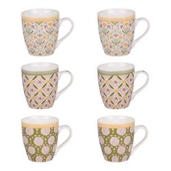 Coffret de 6 tasses Chester 23 cl -  Décoré Rond Porcelaine Table Passion 11x8 cm - multicolore porcelaine 3106232313202_0