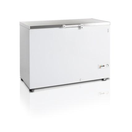 Congélateur coffre inox 385 litres - FR405S SL - porte pleine pour crème glacée_0