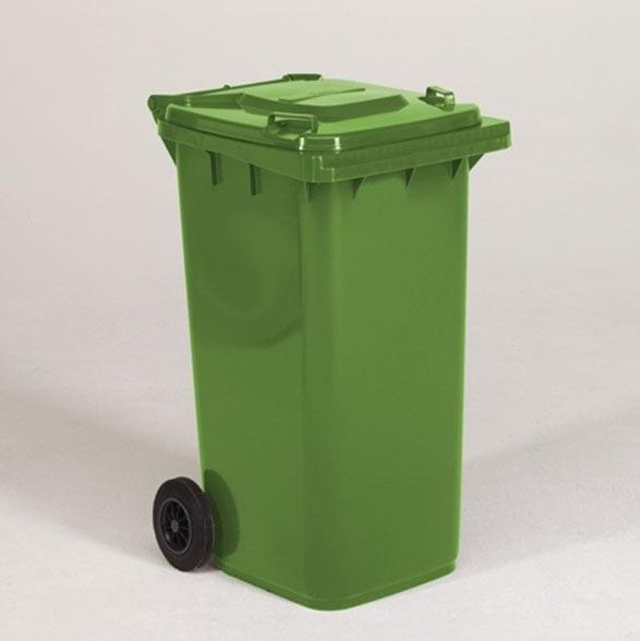 Conteneur poubelle standard 2 roues 240L Vert – Charge max 96 kg – 6 coloris disponibles_0