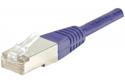 Cordon RJ45 Patch F/UTP Cat 6 Violet - 20m - Cuivre, Blindé, Connecteurs à Contacts Dorés_0