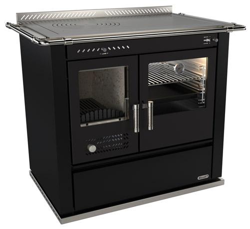 Cuisinière à bois Rizzoli S80 - Série S - 8kW - Double vitrage autonettoyant - Chambre de combustion spacieuse_0
