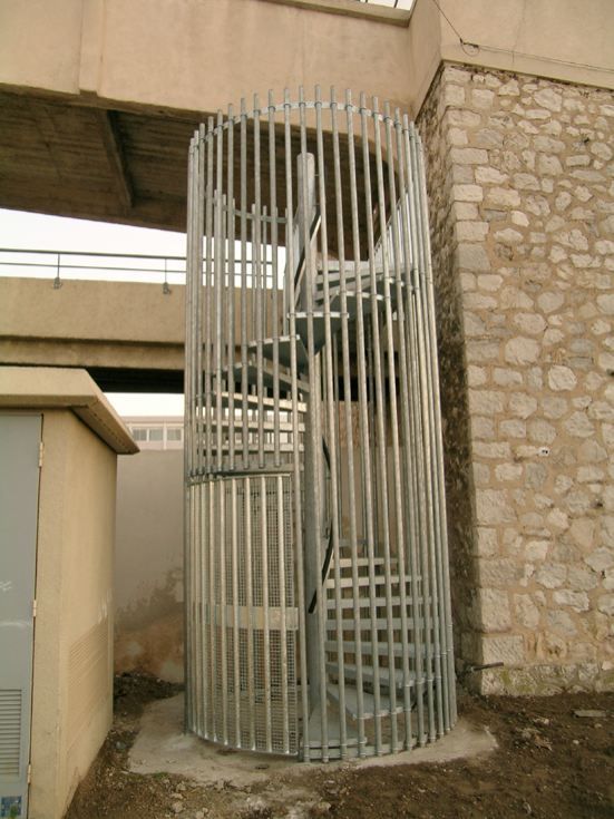 Escalier hélicoïdal hélicage - l'hélicoidal - diamètre du garde corps 42 mm_0