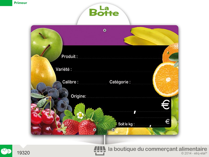 ETIQUETTES PRIX PANIERE FRUITEE