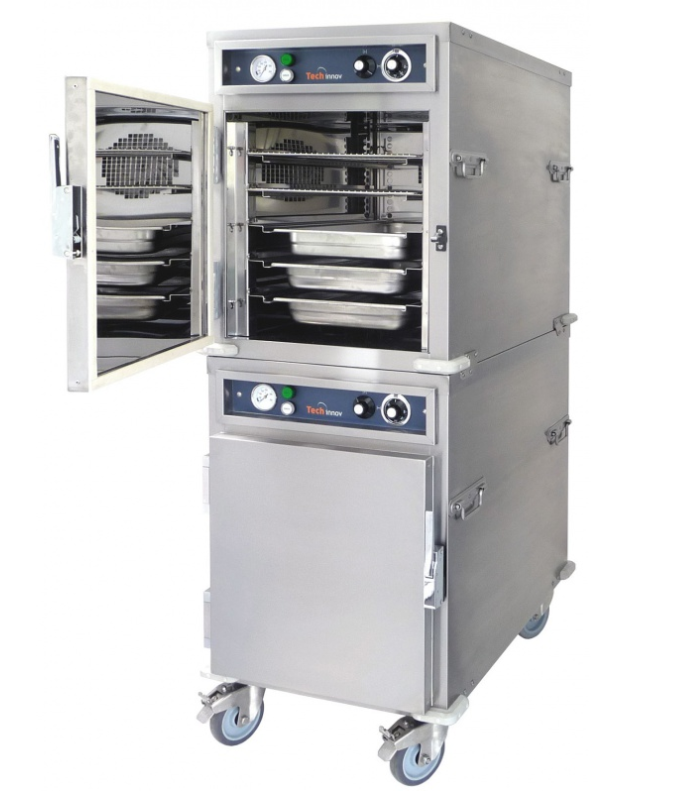 Four mobile double 280°C - 10 x GN 1/1 ou 600x400 - Thermostat réglable & isolation renforcée_0